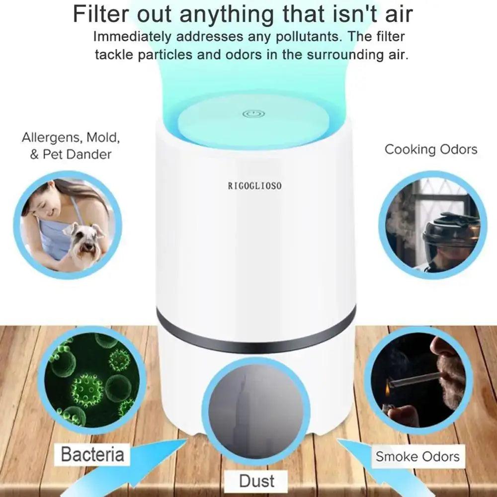 Air Purifier with Night Light - Clean Air, Restful Nights & Peaceful Sleep - WENLIK