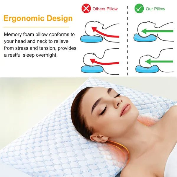 WENLIK Cooling Memory Foam Pillow - WENLIK