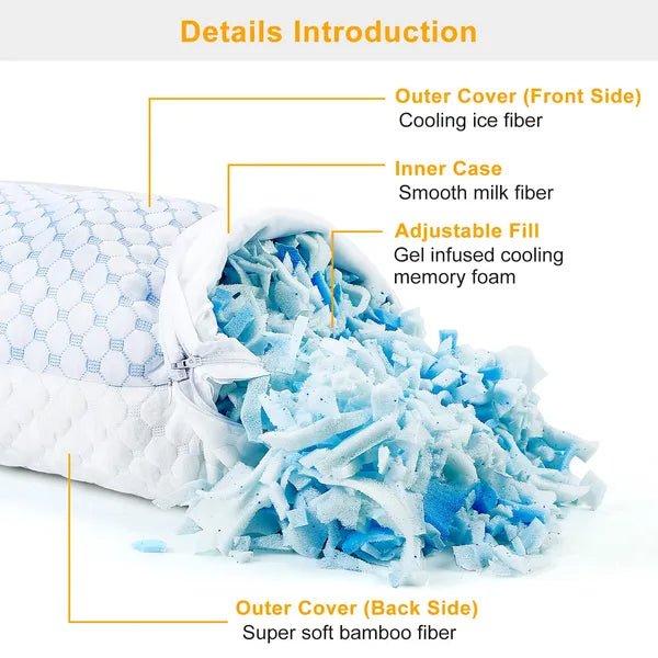 WENLIK Cooling Memory Foam Pillow - WENLIK